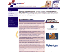 Tablet Screenshot of animalhealthjobs.com